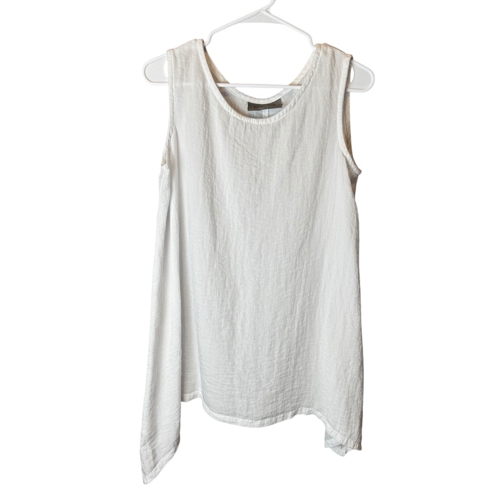 Eleven Stitch Design USA White Sleeveless Tunic Top S